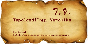 Tapolcsányi Veronika névjegykártya