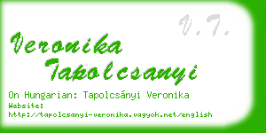 veronika tapolcsanyi business card