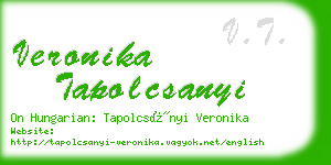 veronika tapolcsanyi business card